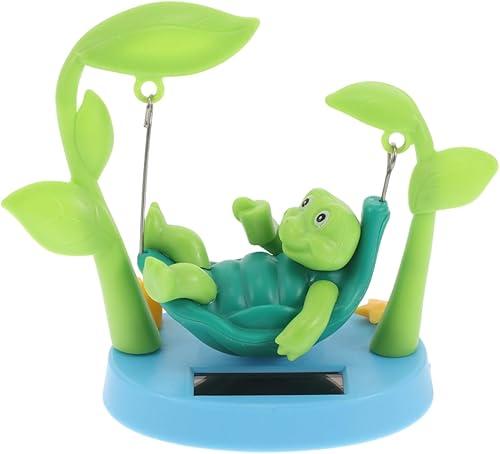 Totority Solar Powered Turtle Car Ornament with Swinging Head - Creative Dashboard Decoration for Cute Turtle and Fun Car Interiors