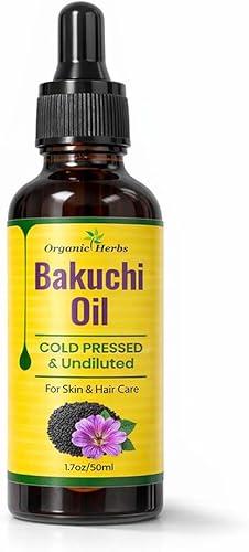 100% Pure Bakuchi Seed Oil Cold Pressed and Unrefined Moisturizer Oil for Skin & Hair Care | 1.7Oz/50ml