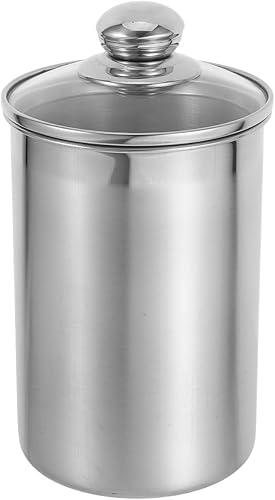 BESTOYARD Airtight Food Storage Container 1.6Qt Sealed Canister with Transparent Lid and Handle for Coffee Beans Snacks Kitchen Organization