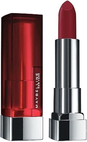Maybelline Color Sensational Lipstick, Lip Makeup, Matte Finish, Hydrating Lipstick, Nude, Pink, Red, Plum Lip Color, Divine Wine, 1 Count