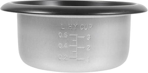 Small Rice Cooker Liner 1.58-Qt Cooking Pot Liner Replacement Mini Non-stick Rice Cooker Pots for 8.25 x 8.25 x 3.54Inch Black
