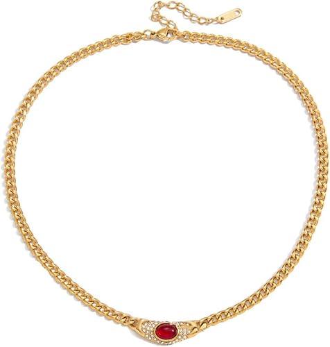 Cubic Zirconia Pendant Necklace with Secure Lobster Clasp Stainless Steel Chain Jewelry Friend Elegant Zirconia Pend