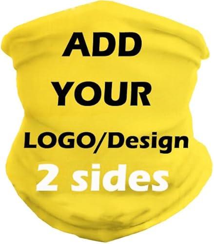 Custom Neck Gaiter Balaclava Personalized Headband Bandana Headwrap for Men Women - 2 Sides Printed