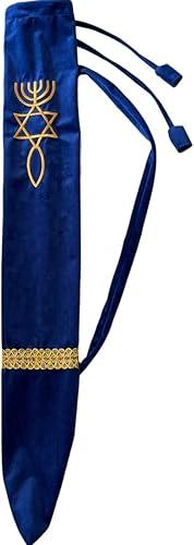 Velvet Dark Blue Pouch Bag Gift wrapping bag for shofars up to 44"