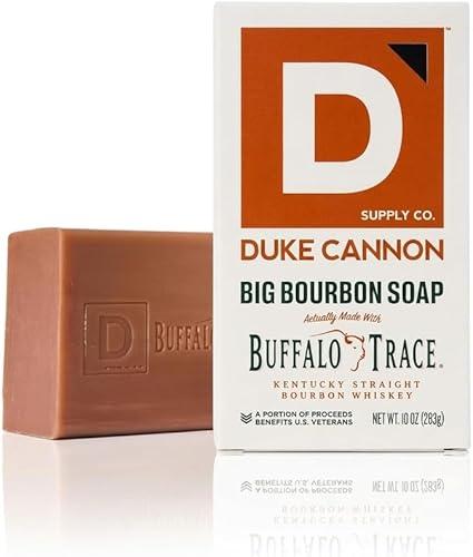 Duke Cannon Supply Co. Extra Large Bar Soap - Men's Natural Bar Soap With A Masculine Scent - Big American Bourbon Scented - All Skin Types - Hydrating Big Brick of Soap - Bourbon,10 oz