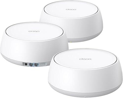 TP-Link Deco 7 BE25 Dual-Band BE5000 WiFi 7 Mesh Wi-Fi System | 4-Stream 5 Gbps, 240 Mhz | Covers up to 6,600 Sq.Ft | 2X 2.5G Ports Wired Backhaul | VPN,MLO, AI-Roaming, HomeShield, 3-Pack