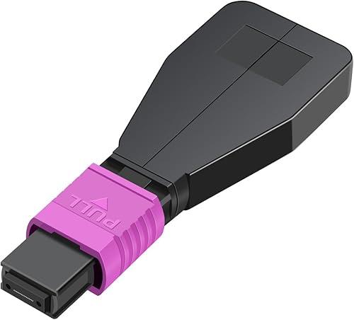 OM4 Multimode MPO Female Fiber Optic Loopback Test Cable, MPO/UPC 24 Core Fiber Loopback Tester Cable, Duplex 50/125μm, Ideal for 40G 100G Networks and QSFP Testing