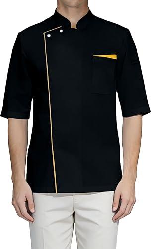 Unisex Chef Coat Short Sleeve Chef Jackets For Men Breathable Cook Shirts Personalized Restaurant Kitchen Working Uniform