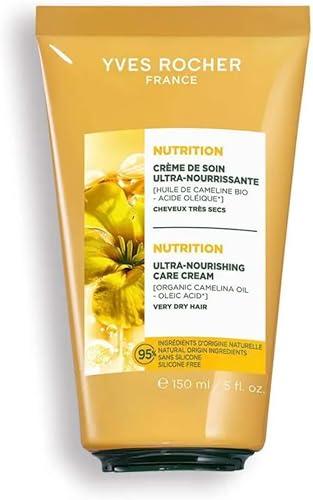 Yves Rocher Intensively Nourishing Hair Live in Cream Camelina Coconut Oil and She Butter Manageable Hair 230°C - 150 ml./ 5 fl.oz