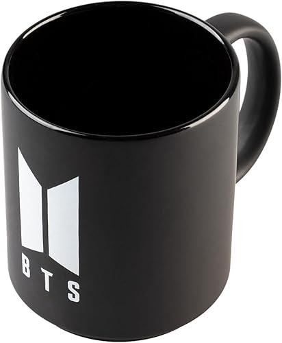 Grupo Erik Ceramic Mug - BTS Merch | 12.3 oz - 350 ml Coffee Mug Tea, Cool Mugs and Cups, Black Mugs | BTS Gifts Under 15 Pounds, K-Pop Music Gifts
