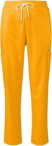 Womens Elastic Waist Scrub Pants - Soft Comfort, Adjustable Drawstring & Side Pockets | Nurses,Healthcare,Casual wear