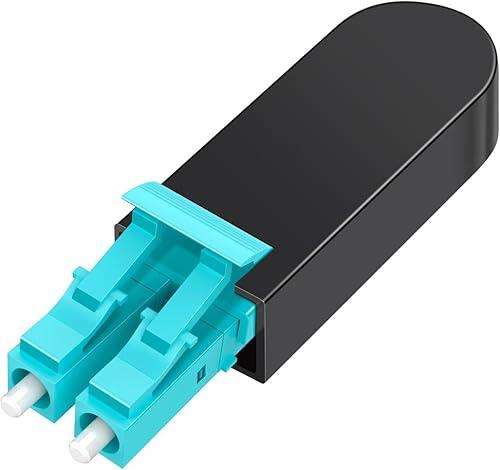 LC/UPC Fiber Loopback Adapter Tester, OM3 Multimode Duplex - 50/125μm Fiber Optic Loopback Cable,Fiber Optic Cable Test Plug for Testing Applications