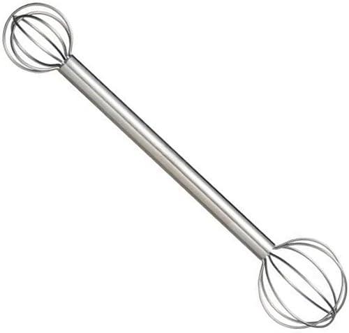 304 Stainless Steel Miso Muddler & Whisk Utensil Double-headed Rotating Measurement Tool for Salt Control Japanese Kitchen Gadgets for Easy Miso Melting & Broth Stirring