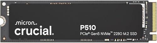 Crucial P510 PCIe Gen5 NVMe 1TB SSD, Up to 11,000MB/s, TLC NAND, Laptop & Desktop (PC) Compatible, for Gamers & Creatives, Solid State Drive – CT1000P510SSD8-01