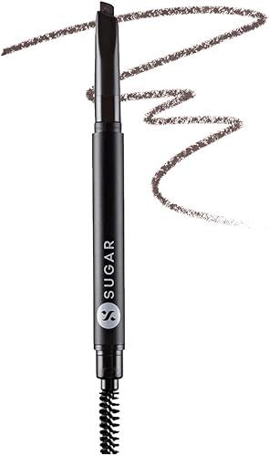 SUGAR Cosmetics Arch Arrival Brow Definer with Spoolie Lasts Upto 12hrs Pigmented Eyebrow Pencil Long Lasting & Natural Finish 3.5gm 1 count (Pack of 1) 02 Taupe Tom (Grey Brown)