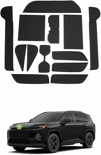 2026 RAV4 Door Slot Mats for 2026 Toyota RAV4 6th Gen Accessories Center Console Liner Mats Compatible with 2026 Toyota RAV4 LE/SE/XLE Premium/Woodland/XSE/Limited & 2026 RAV4 Hybrid(13 PCS/Sets)