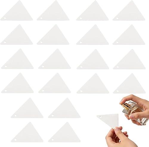 100pcs Fragrance Test Paper 55 x 50mm Triangle Shape Perfume Test Strips Essential Oils Testing Card Blotter Paper for Fragrances Scents Testing