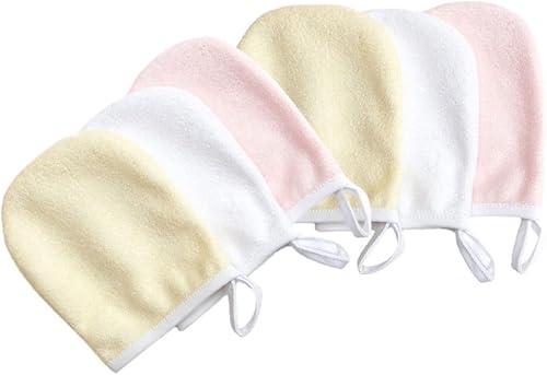 6pcs Microfiber Makeup Remover Pads and Facial Cleaning Gloves for Women, Soft Face Cleaning Wipes Suitable for Sensitive Skin and Daily Skincare Routine Random Color