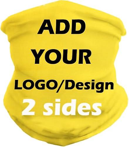 Custom Neck Gaiter Balaclava Personalized Headband Bandana Headwrap for Men Women - 2 Sides Printed