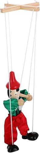 VICASKY Marionette Puppet - Handcrafted Wooden Pull-String Puppet with Movable Limbs, Interactive Toy for Storytelling & Finger Dexterity | Random Color Clothing