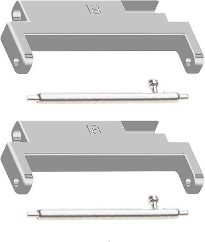 for 18mm-20mm Smartwatch Accessory Strap Metal Link Head GrainsAttachment Adjustable Connector Adapter Replacement 2pcs