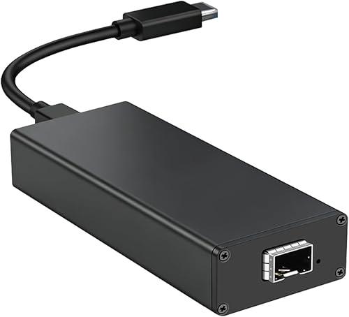 USB4 Type C to SFP+ 10G Network Card with Intel JHL7440 Chip & 82599EN 10G Optical Port,Compatible with Thunderbolt 3/4,Plug & Play 10Gb SFP+ Ethernet Adapter Support Win10/11/MacOS/Linux