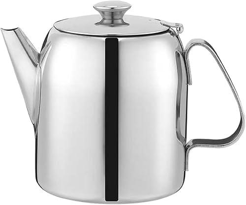 PRETYZOOM Stainless Steel Tea Kettle for Stove Top, 6.69in Compact Teapot with Ergonomic Handle and Non-Drip Spout, Ideal for Home and Office Brewing