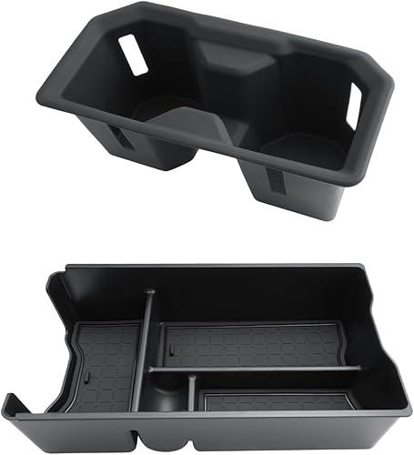 CDEFG 2Pcs for 2026 Toyota RAV4 Center Console Organizer for 2026 Toyota RAV4/ 2026 Toyota RAV4 Hybrid Accessories Middle Console Organizer Armrest Storage Box & Cup Holder