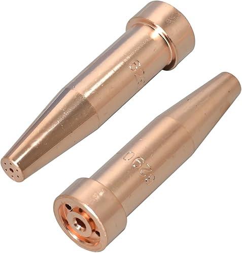 RIVERWELD Acetylene Cutting Tips 6290 Size 0 & 6290-0 for Oxygen Oxyfuel Cutter Torch Made of Copper PK2