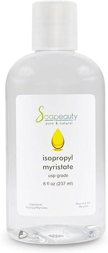 ISOPROPYL Myristate Cosmetic Grade for Soap Making, Fragrances, Shampoo, Creams & Lotion, Makeup & Adhesive Remover, Antiperspirants & Deodorants | 8 fl oz