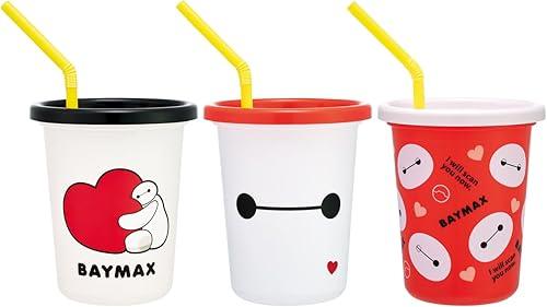 Skater SIH3ST-A Tumbler with Straw, 10.8 fl oz (320 ml), Set of 3, Made in Japan