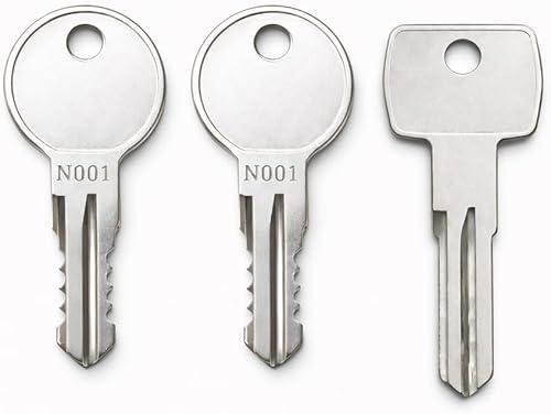 2-Pack N199 Replacement Keys Compatible with Thule Roof Racks, Cargo Boxes and Carriers, Pre-Cut to Key Codes N001-N250 N001R–N250R, with 1 Removal Key D1251