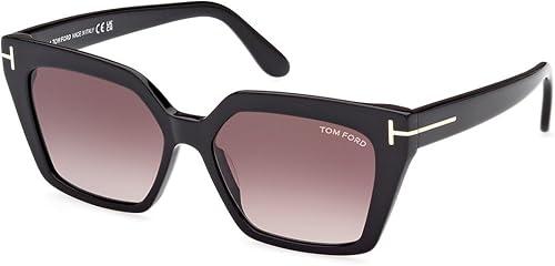 Tom Ford WINONA FT 1030 Shiny Black/Light Violet Shaded 53/15/140 women Sunglasses