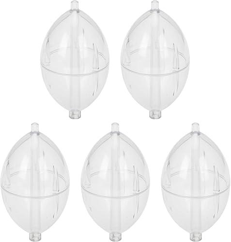 5PCS Oval Bubble Bobbers, ABS Fishing Floats Indicators, Slip Cast Float for Lake Stream Fishing Tackle