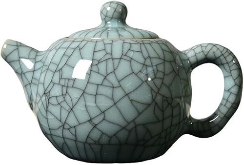 Celadon Teapot,Jade Green Porcelain Teapot,Kungfu Tea Utensil,Tea Ceremony,4 Optional Colors,龙泉青瓷茶壶 (Light Green(Hacking Pieces))