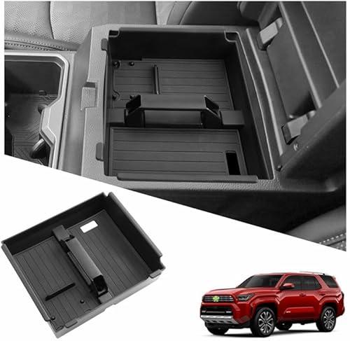 Ruiya 2025 2026 4Runner Center Console Organizer for Toyota 4Runner 6th Gen Accessories ABS Material Armrest Console Glove Tray Compatible with 2025 2026 Toyota 4Runner Interior Accessories