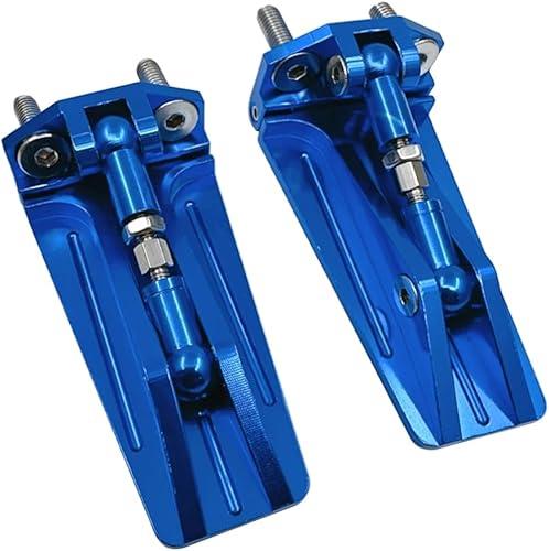 1Pair RC Boat Trim Tab Metal CNC Trim Flaps 60mmx30mm for RC Speed Boat Racing Oval Vee TRAXXAS Spartan SR DIY Upgrade Parts (Blue)