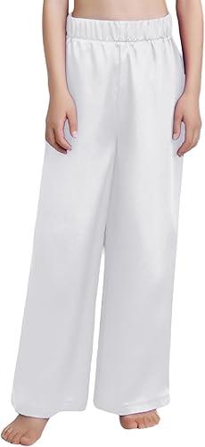 Linjinx Kids Boys Satin Wide Leg Trousers Celebration of Spirit Palazzo Pants Liturgical Worship Praise Dance Pants