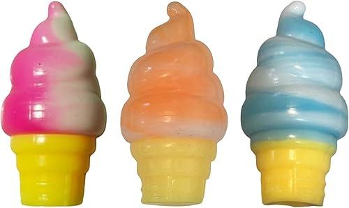 FQZWONG 3pc Slow Rising Squeezable Ice Cream Slow Rising Squeeze Birthday Gift Cute Desk Decor for Adults Relaxing Sensory Fidget Stress Easter Gifts Stretchy Desk Fidget Sensory