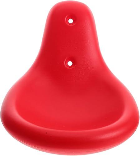 Plastic Seesaw Seat Pad, Teeter Totter Replacement Seat for Kids Outdoor Playground, 10.5cm/12.5cm Hole Distance, Red