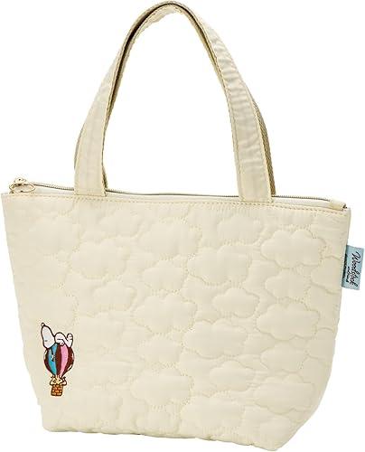 Skater KBCT9-A Quilted Fabric Insulated Lunch Tote Bag with Pockets, Snoopy Woodstock Travel