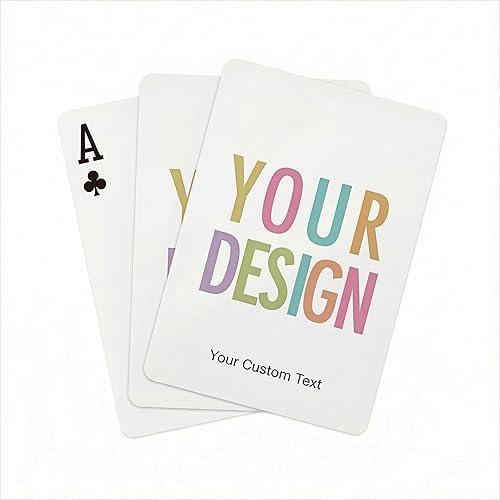 Custom Playing Cards - Personalized Playing Cards with Photo Logo - Customized Deck of Card for Family Party Anniversary Wedding Holiday Business Graduation Gift