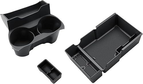 CDEFG 3Pcs for 2025 2026 GMC Terrain Center Console Organizer for 2025 2026 GMC Terrain Accessories Middle Console Organizer Armrest Storage Box Coin Holder & Cup Holder