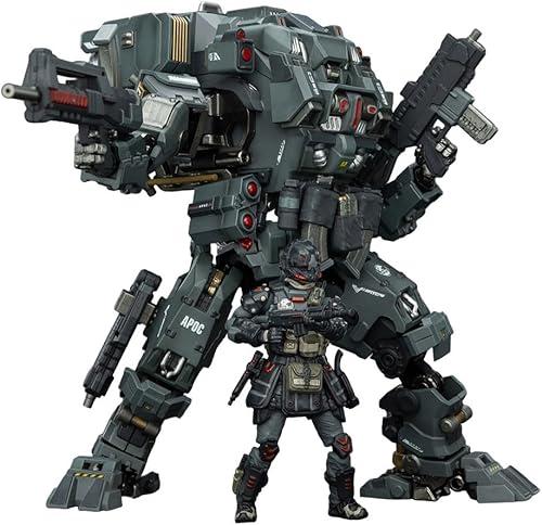 JOYTOY Action Figures APOC Series Shadow MirageMulti-Dimensional Maneuver Battle Mech + UNSC Breacher Aiden 1/25 Movable Model Collectible Figurine Ages 15+ (Shadow Mirage + Breacher Aiden)