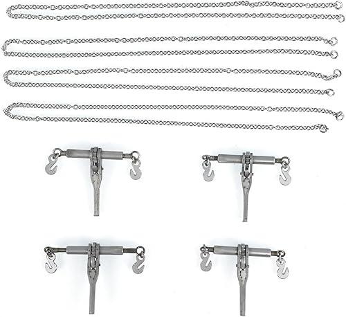 TOUCAN RC HOBBY Metal Ratchet Binders Transport Chains for 1/14 RC Truck Engineering Vehicles Hydraulic Loader Excavator Mining Car Model