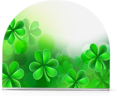St Patricks Day Shamrock Clover Green Napkin Holder for Tables Paper Cocktail Napkin Holders for Kitchen Dinning,Acrylic Dinner Napkin Dispenser for Restaurant Home Decor Bar Accessories 1 Pack