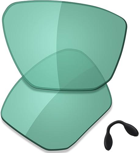 SAUCER Premium Replacement Lenses & Nosepads for Oakley Targetline OO9397 Sunglasses High Definition - HD Green