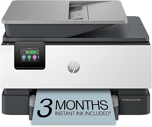 HP OfficeJet Pro 9125e Wireless All-in-One Color Inkjet Printer, Print, scan, copy, fax, ADF, Duplex printing best-for-office, 3 month Instant Ink trial included, AI-enabled (403X0A)