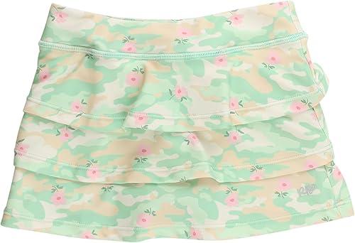 RuffleButts Girls UPF50+ Sun Protected Athletic Active Stretch Tennis Skort