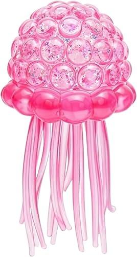 Jellyfish Squeeze Toys,Jellyfish Squishy,Jelly Fish Squeeze Stress Ball,Ultra Squishy and Moldable Slow Rise,Sensory Toy with A Super Solid Squish for Adult 01-Pink